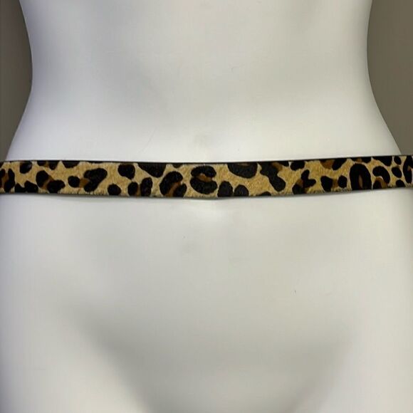 Royal Albartross Women’s Leopard Animal Print Hair Textured Adjustable Belt Med - Picture 4 of 13